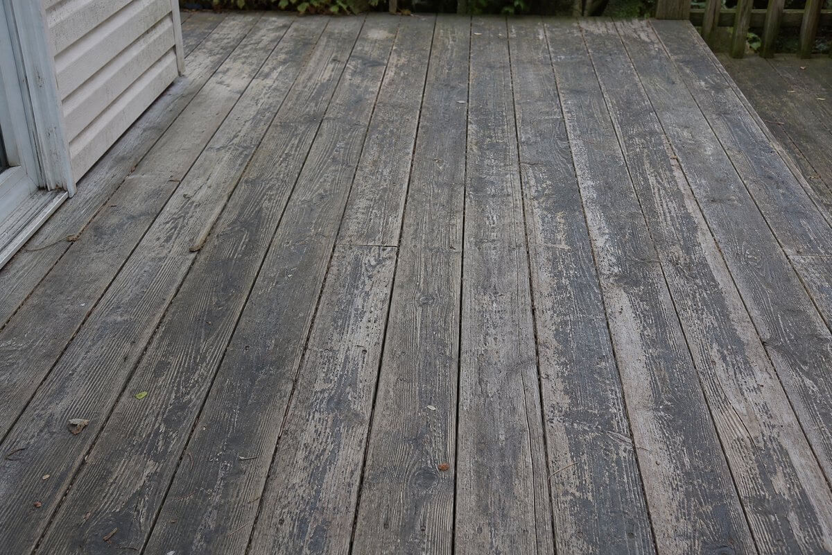Before — deck restoration, Charleswood